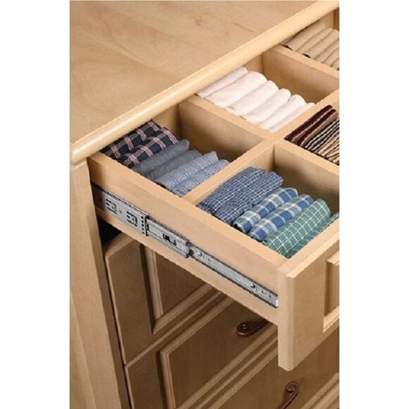 Richelieu 18" Full Extension Drawer Slides 2-Pack 100lb Side Mount Silver - Picture 5 of 9